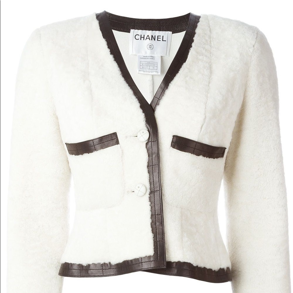 Vintage Chanel shearling short jacket